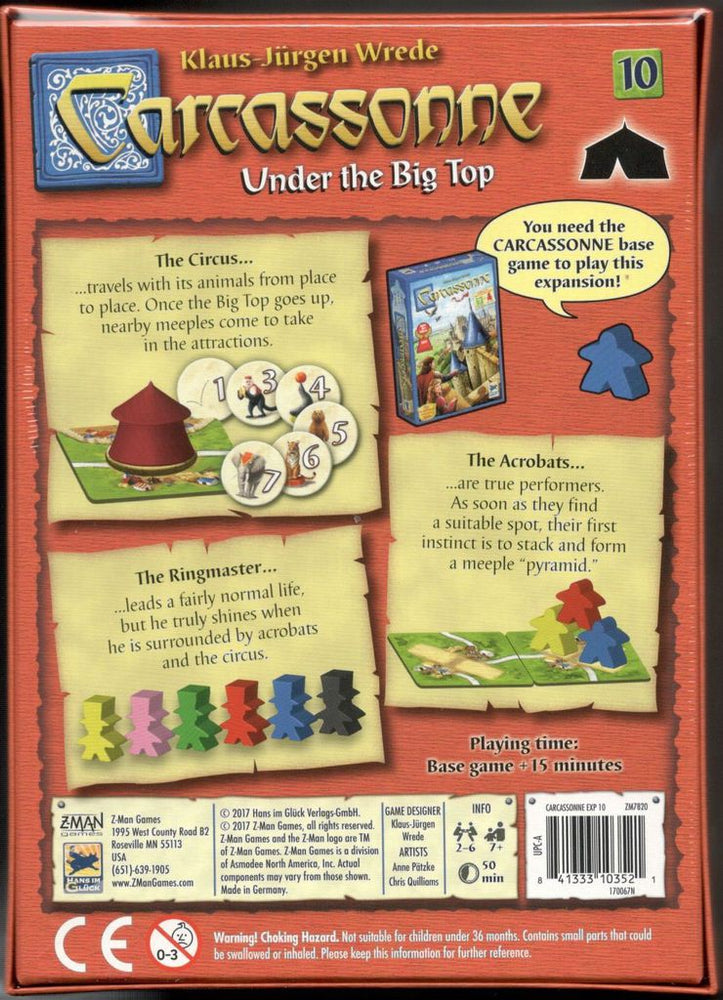 Carcassonne: Expansion 10 – Under the Big Top - Board Games Master Australia | KIds | Familiy | Adults | Party | Online | Strategy Games | New Release